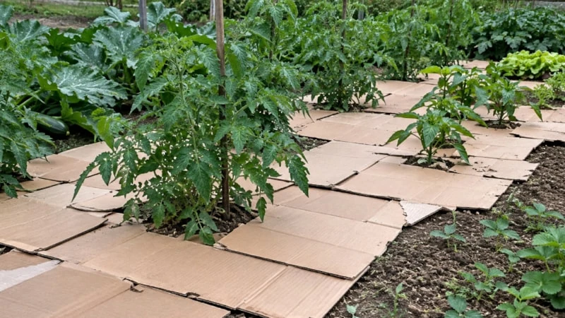 Bahçedeki Toprağı Kartonla Kaplıyorlar İşte Nedeni (1)
