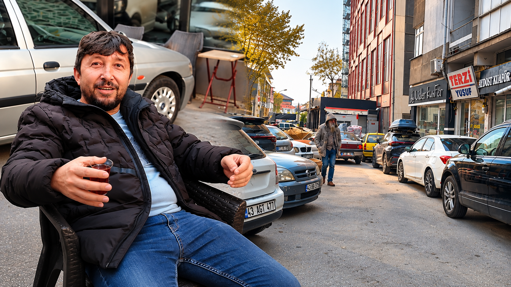 Kütahya’da esnaftan ilginç park yeri çözümü