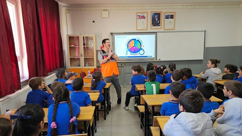 Kütahya'da Öğrencilere Deprem Tatbikatı Yaptırıldı (2)