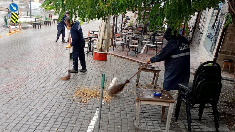 Kütahya'da Tarihi Camilerin Çevresinde Yaprak Temizliği (2)