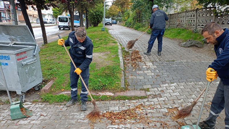 Kütahya'da yağmur sonrası temizlik çalışması