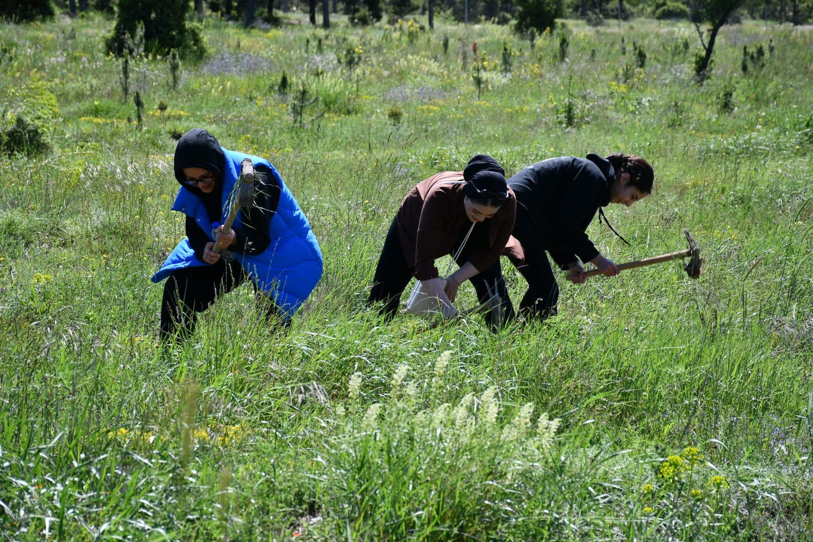 Kütahya’nın Emet ilçesinde fidan bakımı ve çevre temizliği etkinliği düzenlendi.