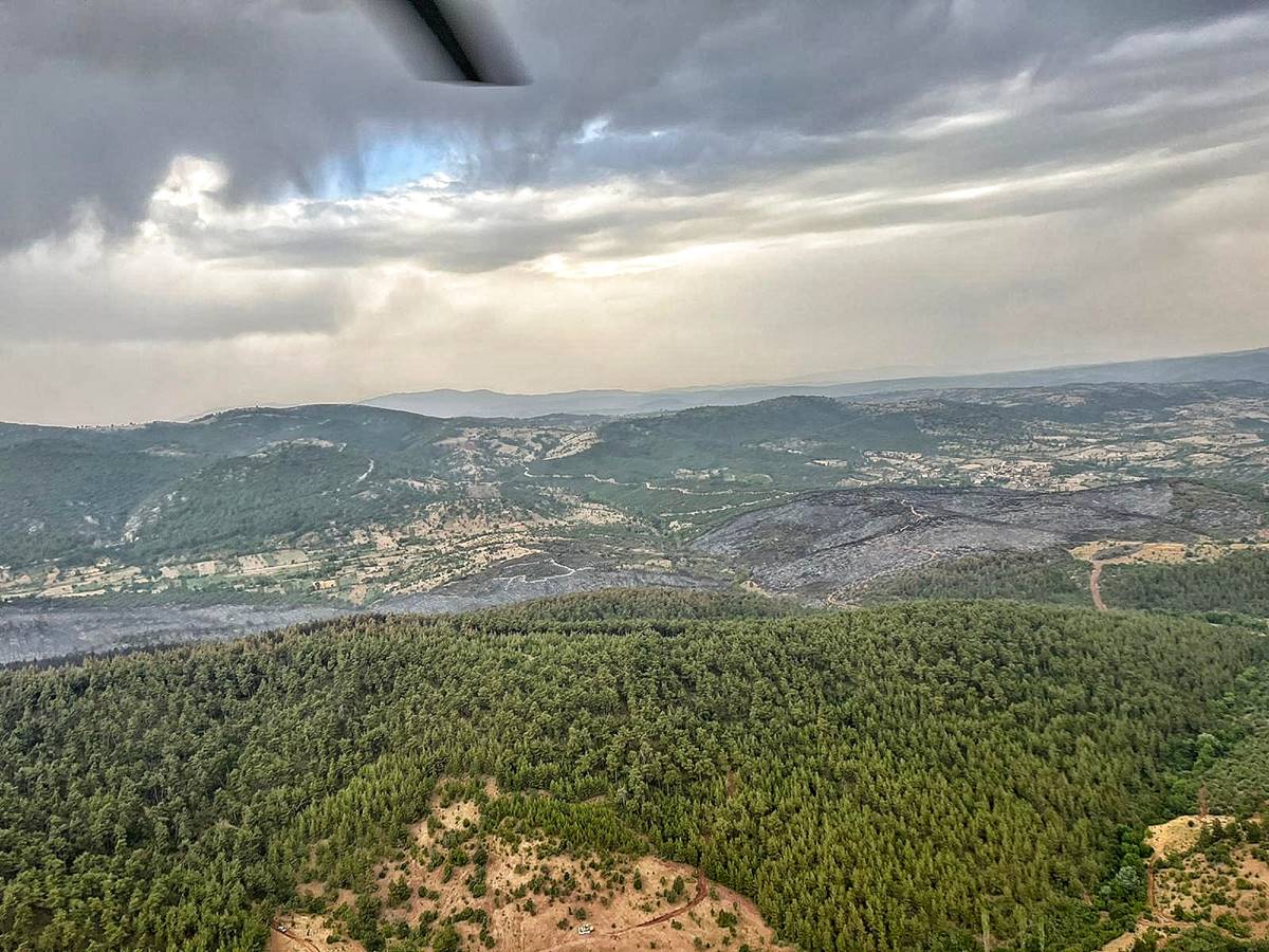 Kütahya'daki orman yangınında yanan alan miktarı belli oldu