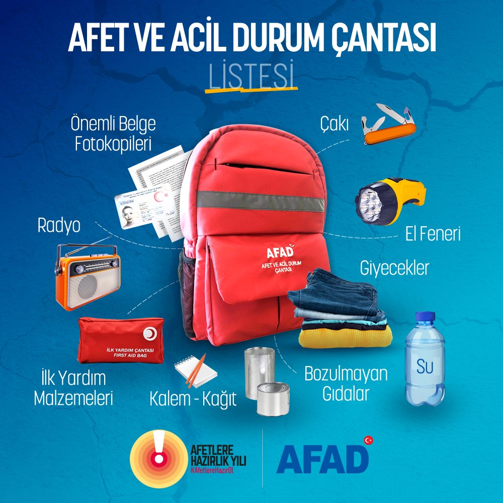 deprem çantası nasıl hazırlanır 01