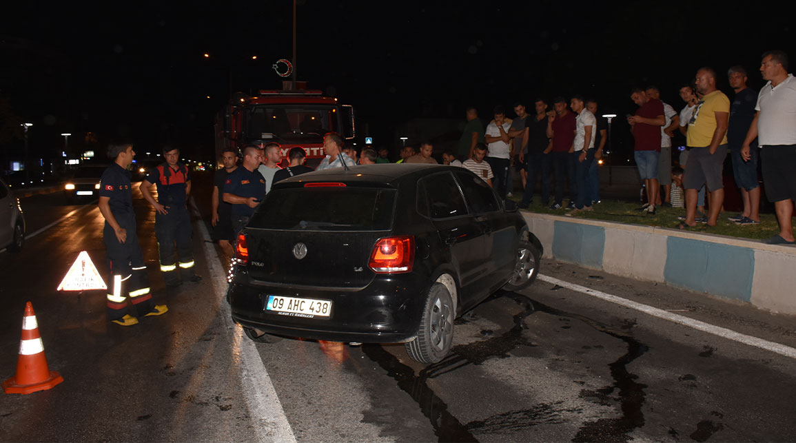 Germencik'te motosikletin çarptığı yaya yaralandı