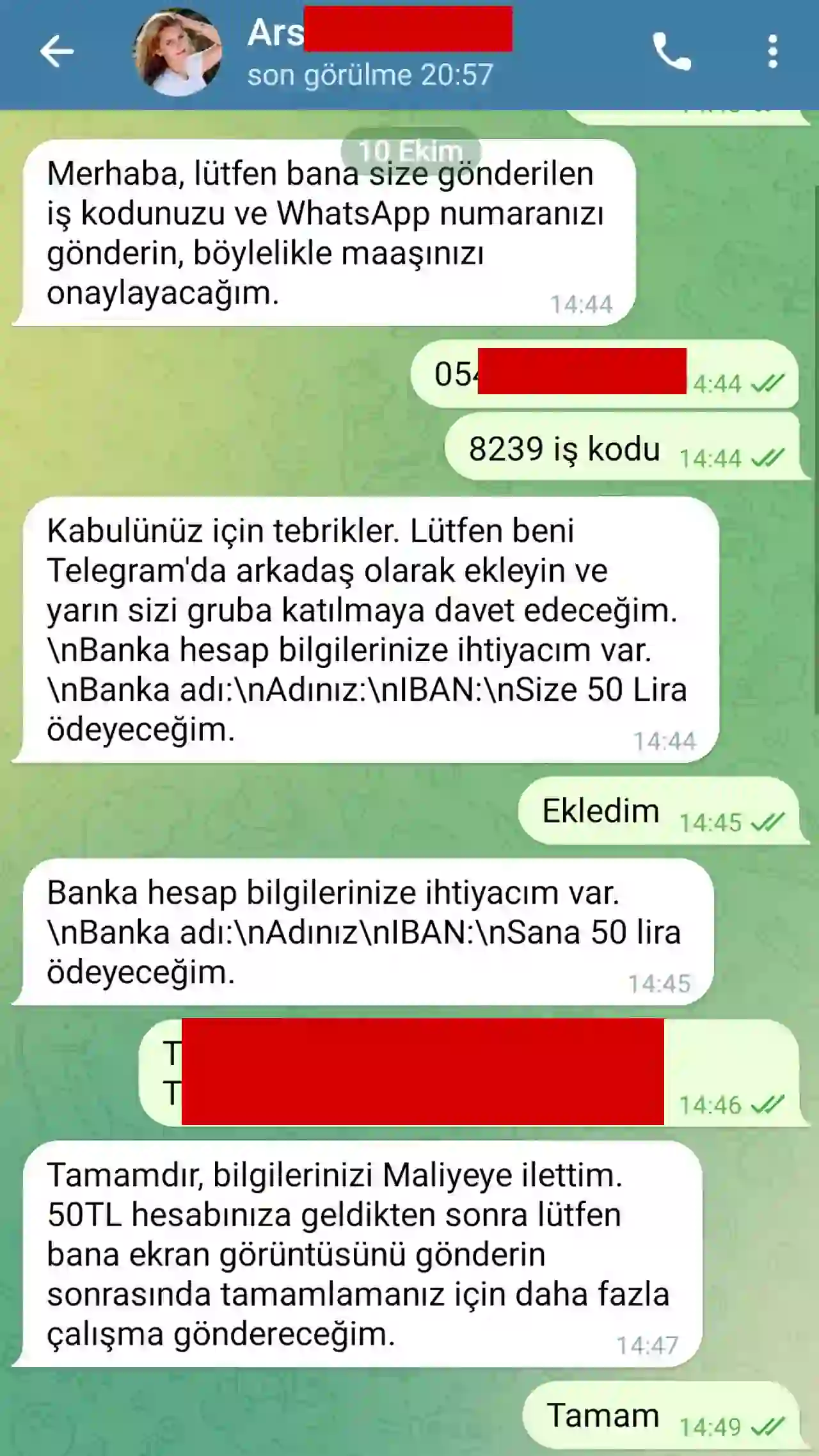 WhatsApp'ta yabancı numaralardan gelen tuzak mesaj