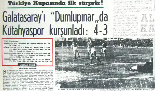 Olaylı Kütahyaspor-Galatasaray maçının üstünden 64 yıl geçti 