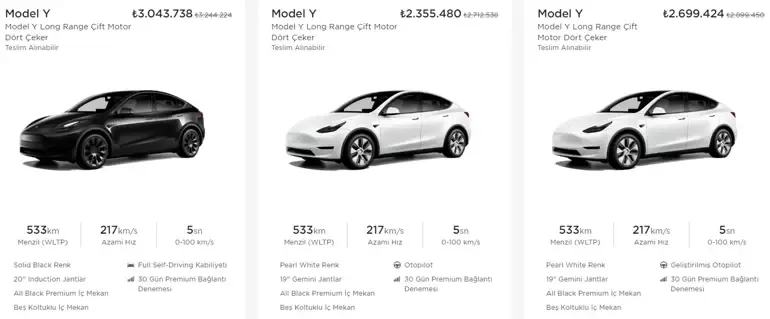 Tesladan Türkiyeye özel indirim