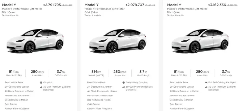 Tesladan Türkiyeye özel indirim