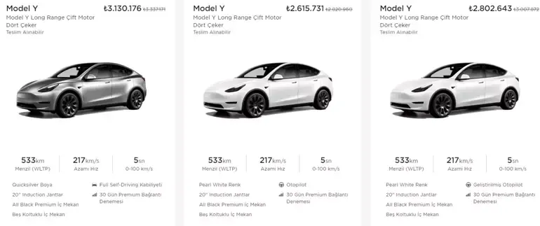 Tesladan Türkiyeye özel indirim