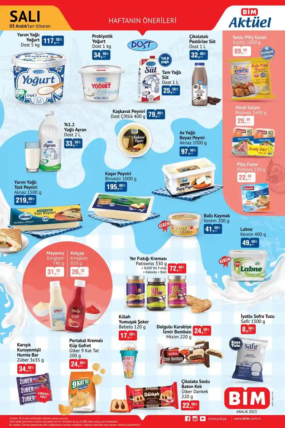 BİM 5 aralık salı aktüel ürünler