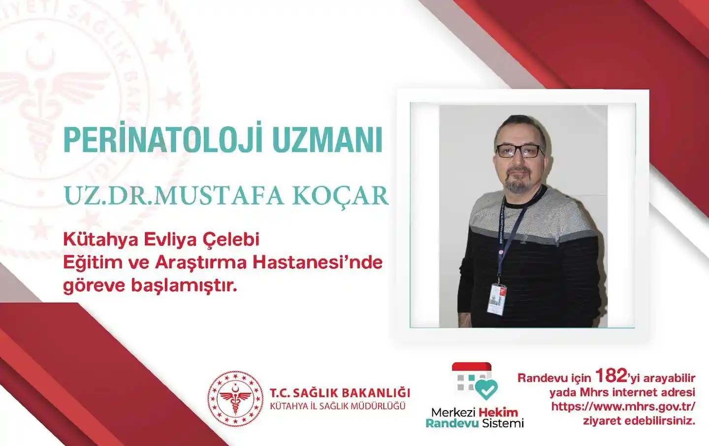 Kütahya’da perinatoloji uzmanı göreve başladı