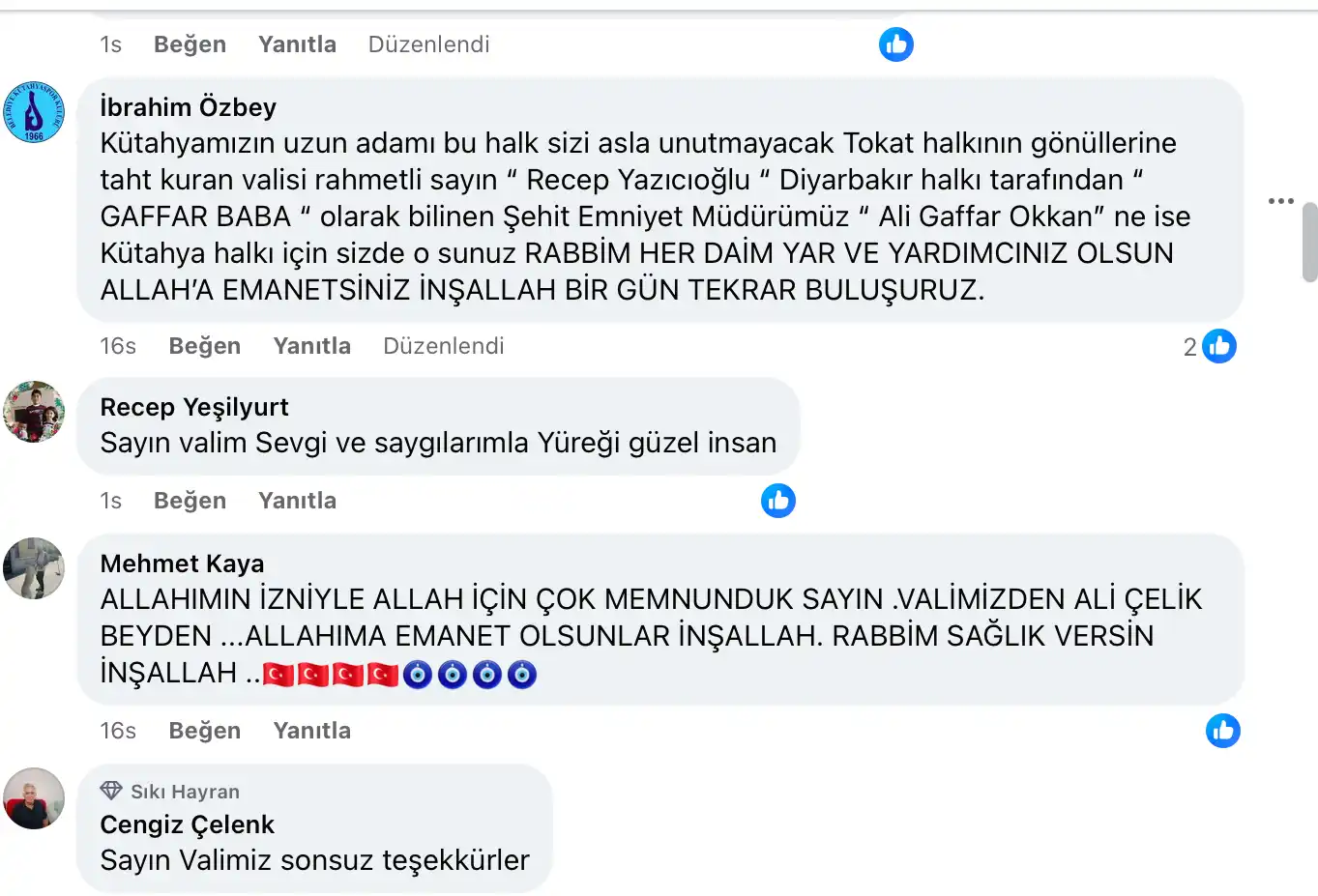 Vali Çelik’ten Belediye Kütahyaspor paylaşımı 