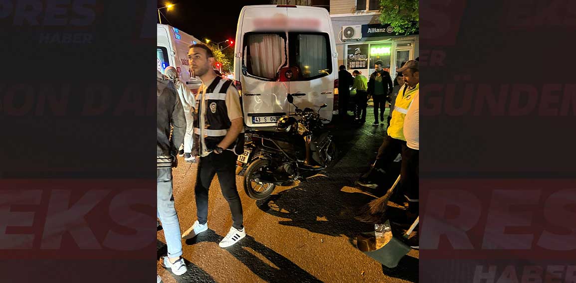 Kütahya’da motosiklet duran araca çarptı