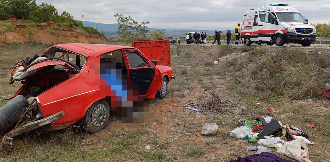 Kütahya'da trafik kazası 1 ölü, 5 yaralı