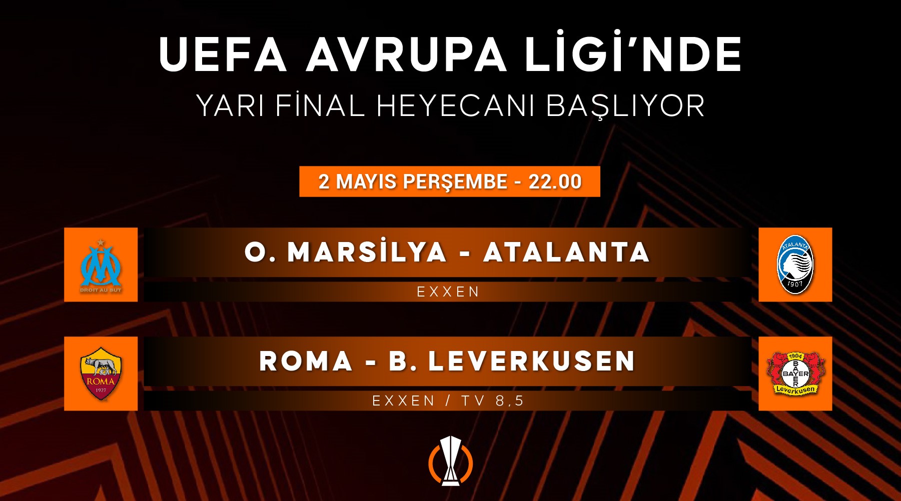 UEFA Avrupa Ligi'nde yarı final heyecanı başlıyor