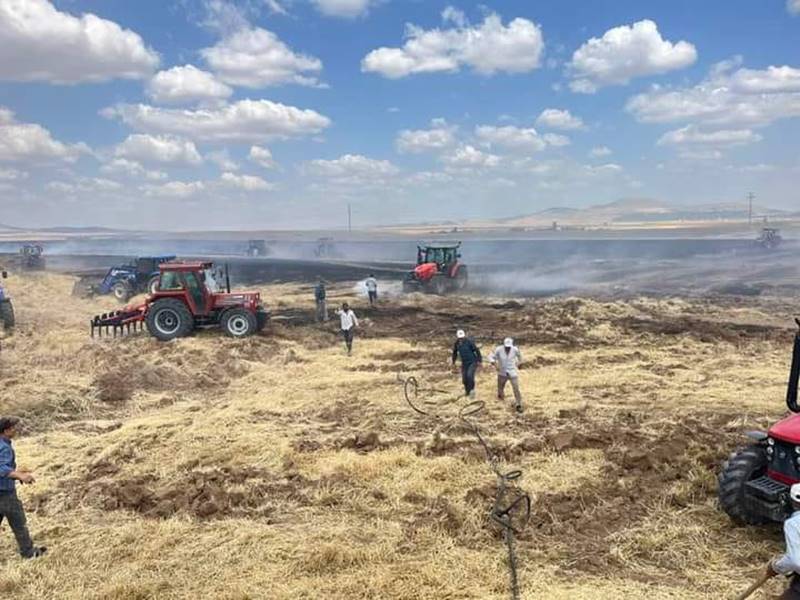 Kütahya’da tarım arazisi yangını, 1140 dekar alan zarar gördü