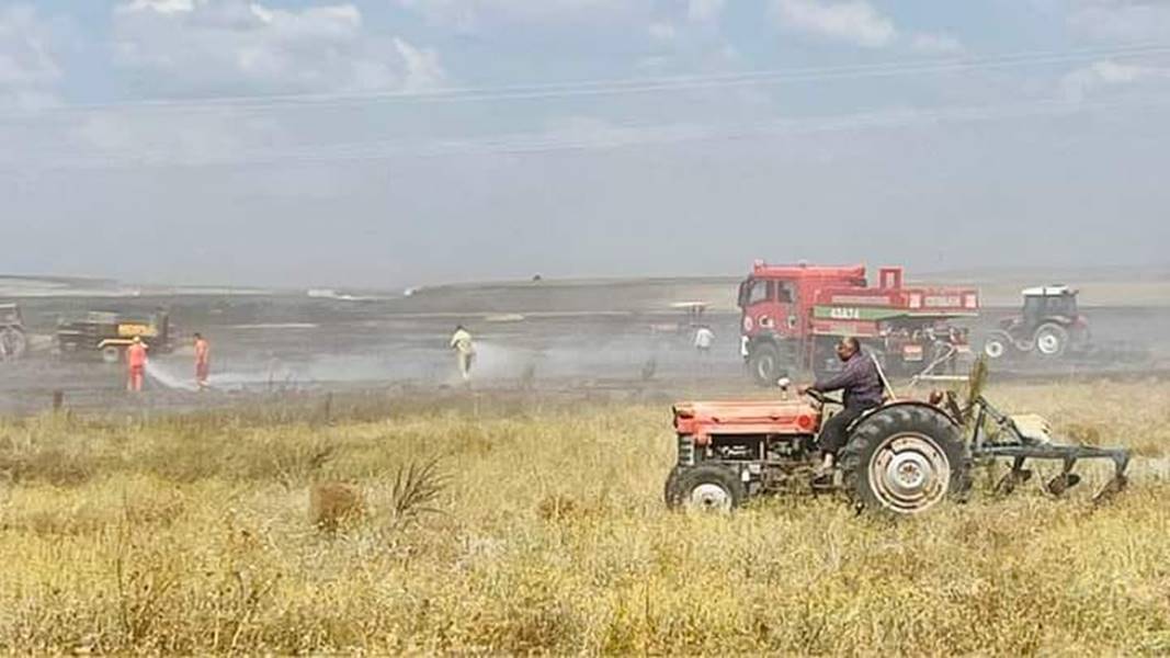 Kütahya’da tarım arazisi yangını, 1140 dekar alan zarar gördü