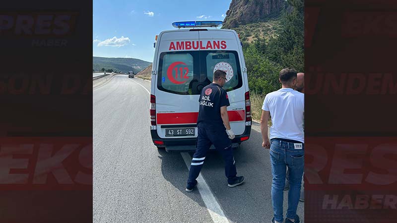 Kütahya'da tır kazası, sürücü yaralandı