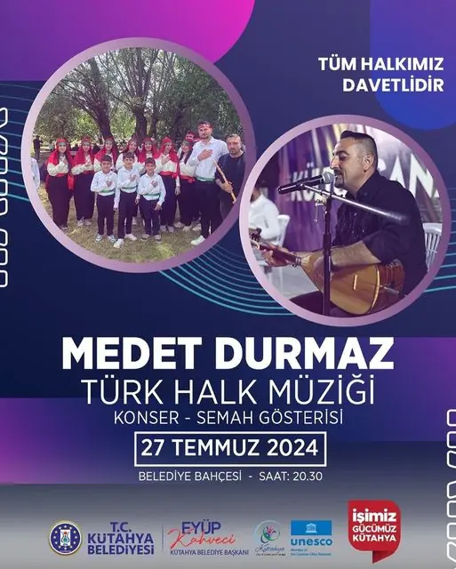 Kütahya'da Türk Halk Müziği konseri