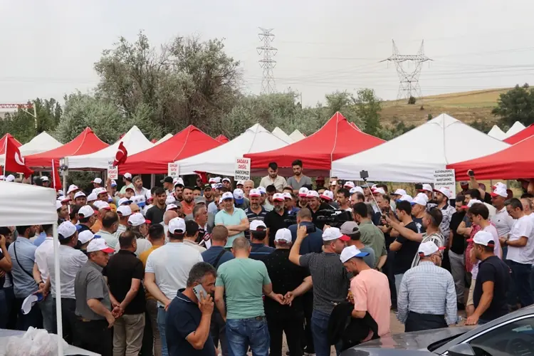 Kütahya'da termik santralde iş bırakma eylemi