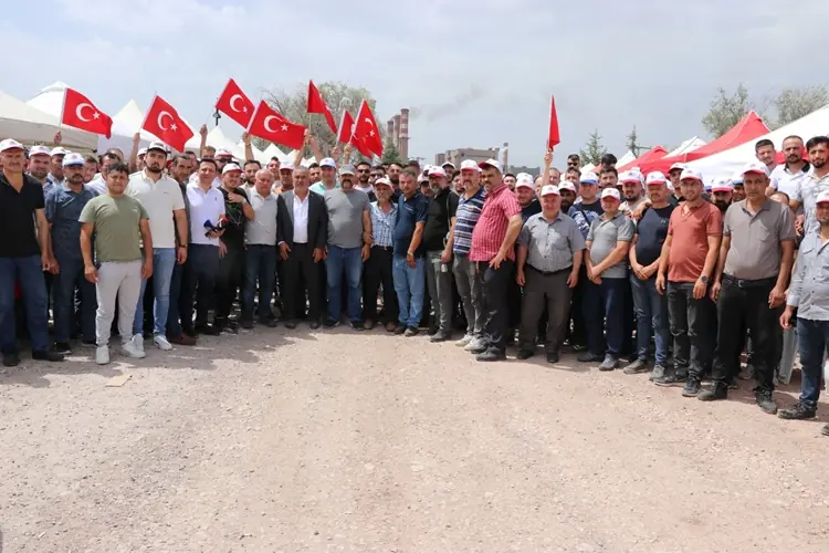 Kütahya'da termik santralde iş bırakma eylemi