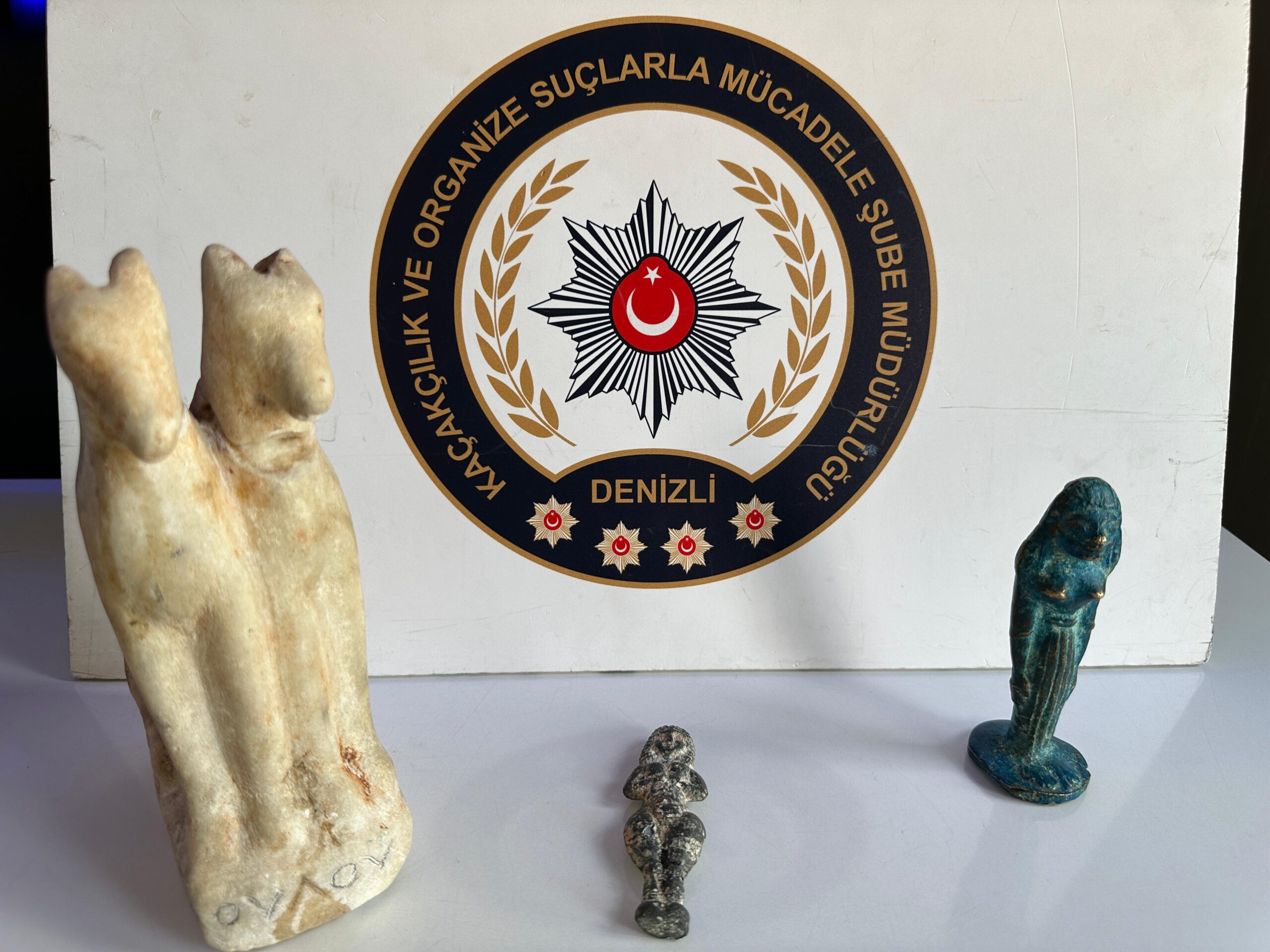 Denizli'de tarihi eser operasyonu, 2 kişi yakalandı
