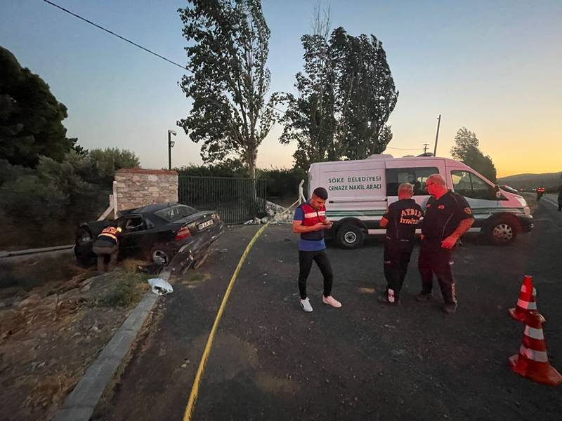 Aydın'da bahçe duvarına çarpan aracın sürücüsü hayatını kaybetti