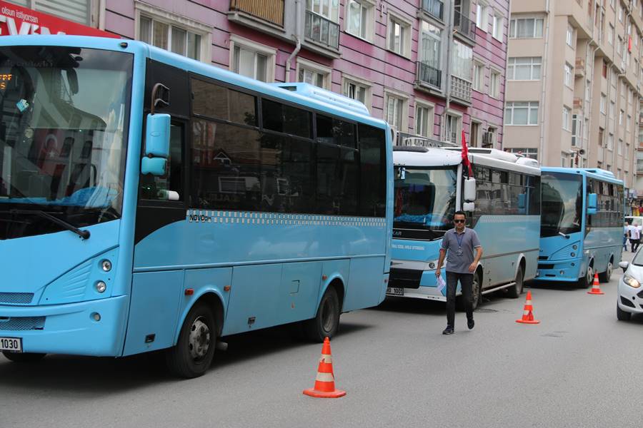 Kütahya’da özel halk otobüsü şoförlerine ortak denetim