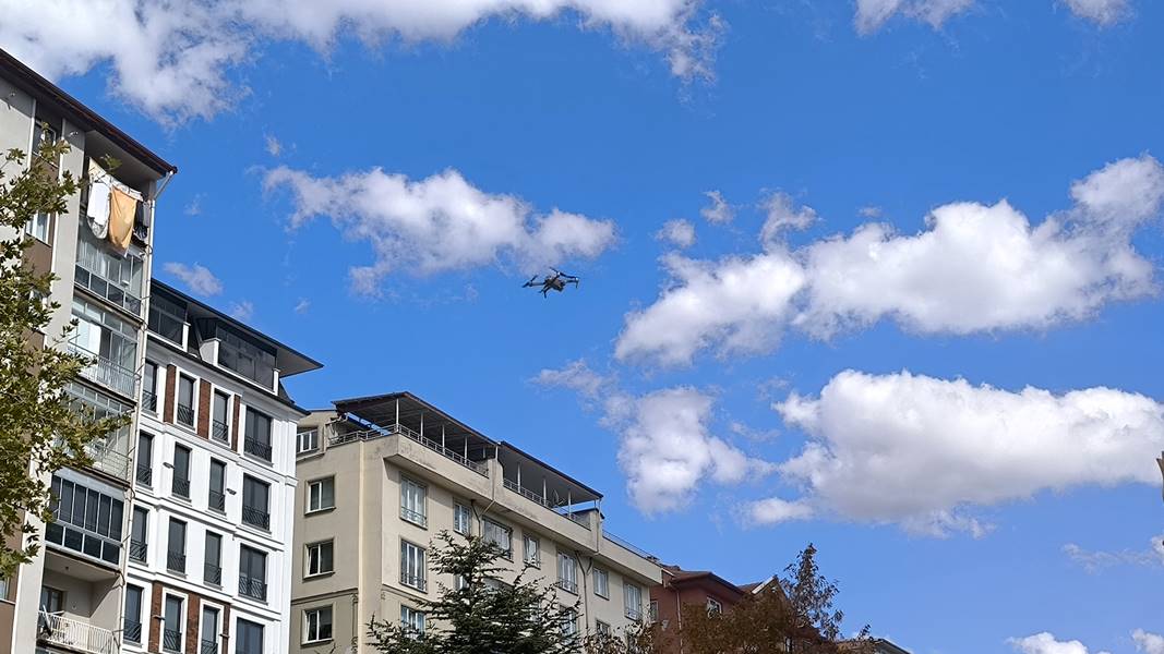 Kütahya’da polis ekiplerinden dronlu denetim