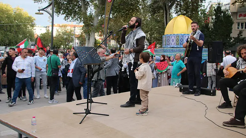 Kütahya’da Filistin’e destek yürüyüşü 