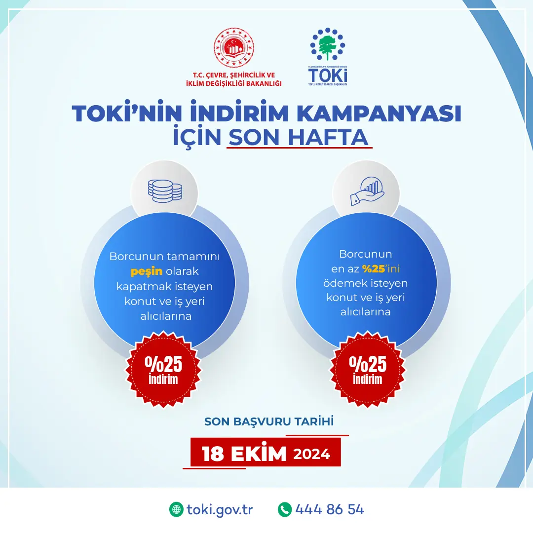 TOKİ'nin yüzde 25 indirim kampanyasında detaylar belli oldu